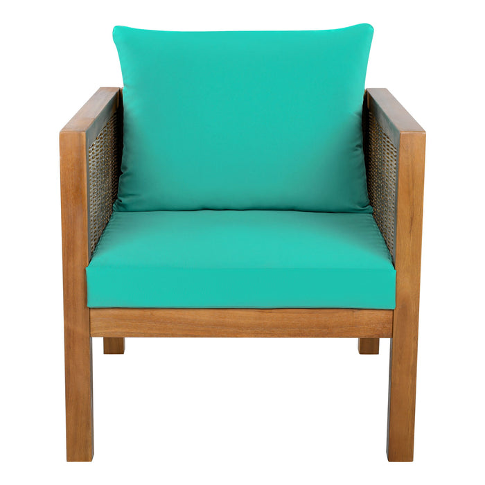 2 Piece Outdoor Armchair Set With Cushion Hearth and Haven