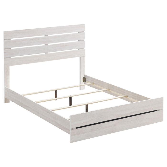 Geary - 4 Piece King Panel Bedroom Set With 2 Nightstands And Dresser - White Furniture Max