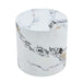 Elegant Cylindrical Table With Patterned Design For Versatile Use - White Home Essentials