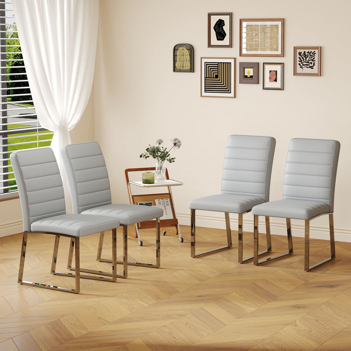 Oversized Dining Chairs (Set of 4) - Light Gray Home Essentials