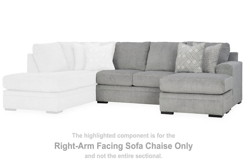 Casselbury - Raf Sofa Chaise - Cement Signature Design by Ashley®