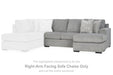 Casselbury - Raf Sofa Chaise - Cement Signature Design by Ashley®