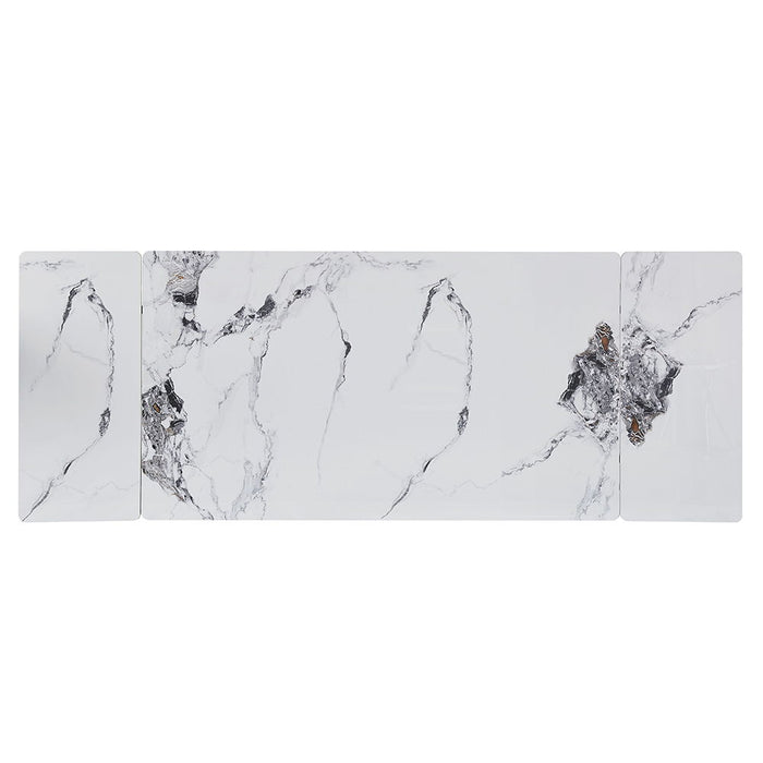 Damita - Ceramic Top Dining Table - White & Black ACME