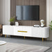 Minimalist TV Stand For TVs Up To 85", Modern Entertainment Center Media Console With 4 Spacious Cabinets For Living Room Hearth and Haven
