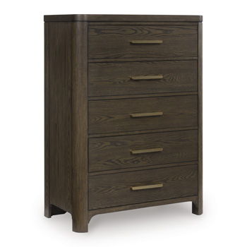 Radkin - Five Drawer Chest - Burnished Brown Signature Design by Ashley®