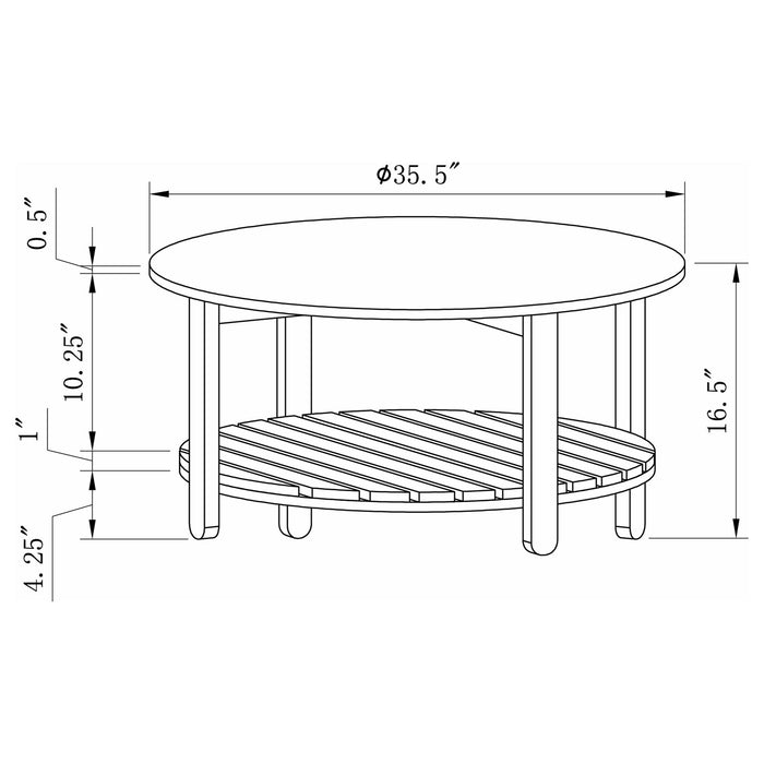 Brookson - Round 2 Piece Coffee And End Table Set - Natural Furniture Max