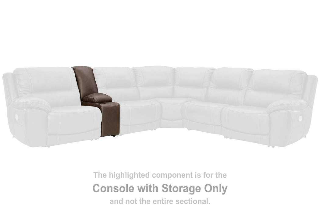 Dunleith - Console w/ Storage - Chocolate Signature Design by Ashley®