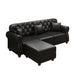 Upholstered Sofa With Nailhead Trim, Rolled Armrests With Ottoman Home Essentials