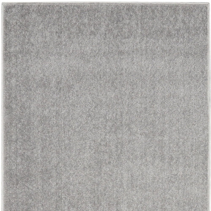 2' X 8' Non Skid Indoor / Outdoor Runner Rug - Silver Gray