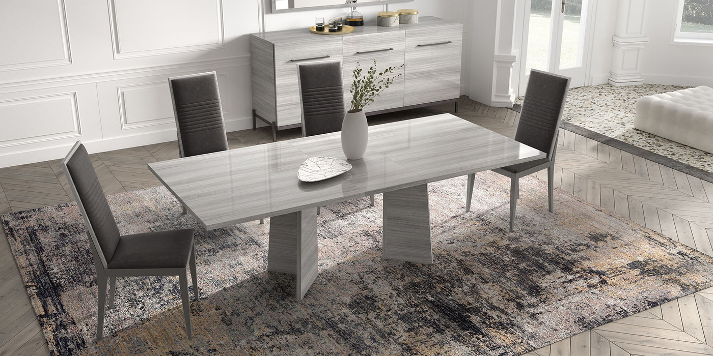 Mia - Dining Table - White / Gray / Silver Status Italy