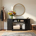 TV Stand With Adjustable Shelves & Double Doors Home Essentials