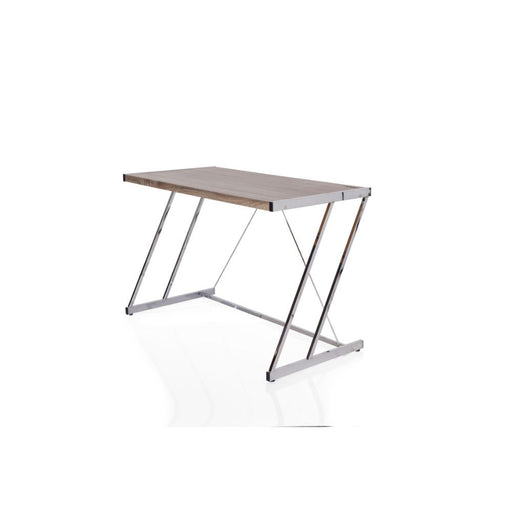 Finis - Writing Desk With USB - Weathered Oak & Chrome ACME