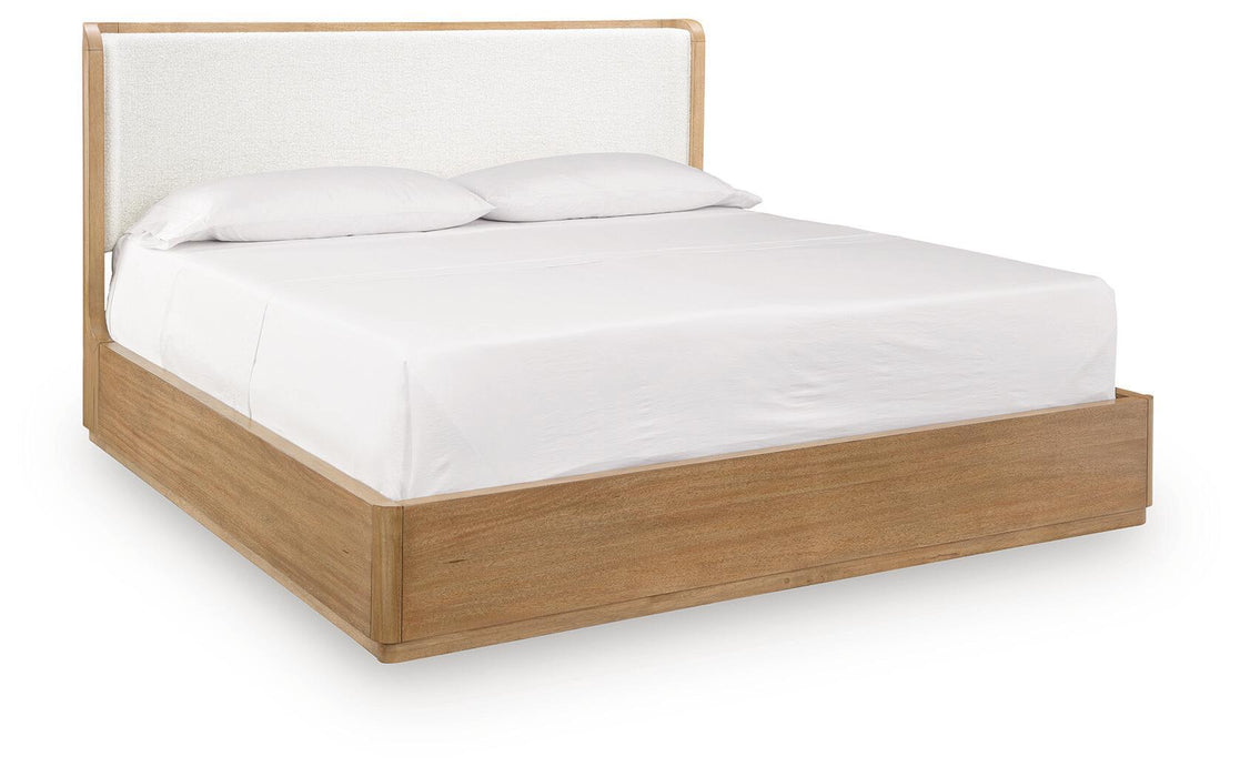 Pamaria - King Upholstered Bed - Light Brown Signature Design by Ashley®