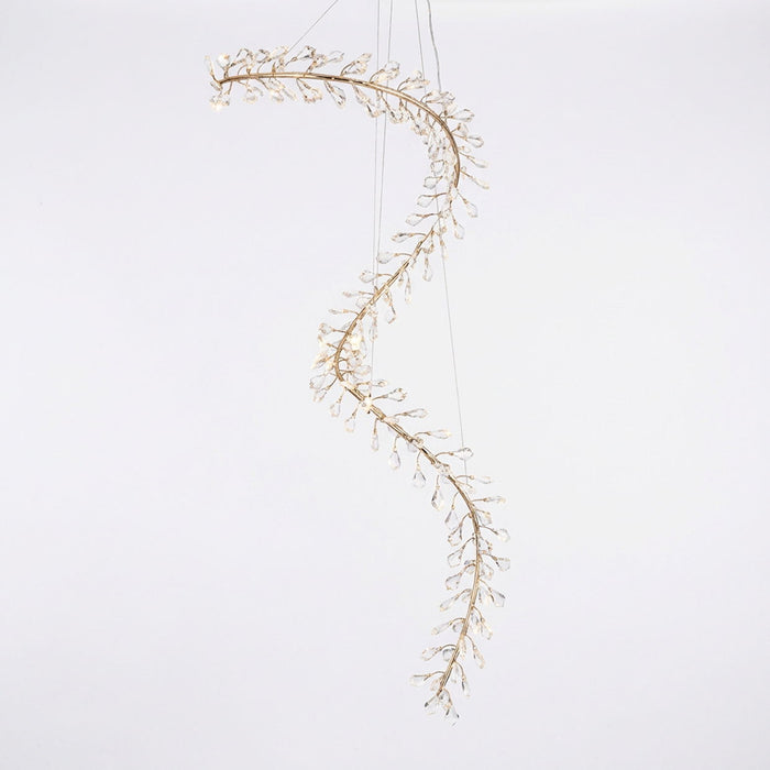 Michael Amini Lighting - Elora 98" LED Crystal Chandelier - Gold Michael Amini