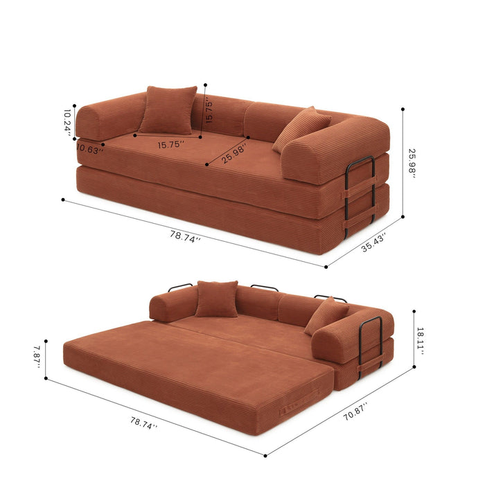 Convertible Foldable Floor Sofa Bed For Living Room Home Essentials