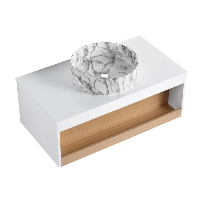 Floating Bathroom Vanity With Vessel Sink Home Essentials