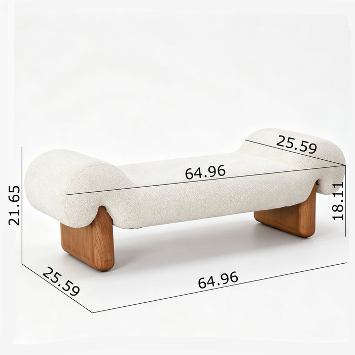 Uriah - Bench - Ivory Home Essentials