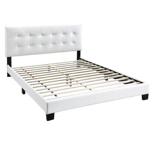 Modern Style Bed With Upholstered Rectangle Headboard Home Essentials