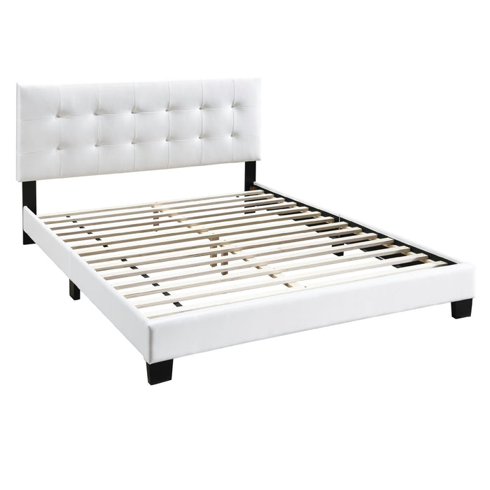 Contemporary Style Bed, Rectangle Headboard Home Essentials
