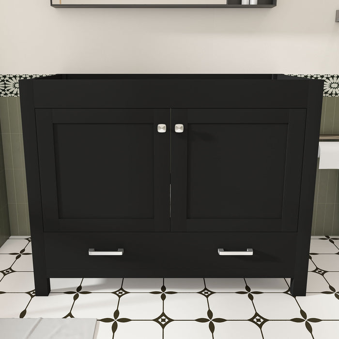 Bathroom Vanity With Soft Close Cabinet, Single Drawer, Sink Not Included - Black Home Essentials
