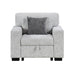 Prato - Chair With Storage And USB - Gray Matrix Furniture Group