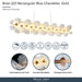 Michael Amini Lighting - Brisa 50" Rectangular LED Chandelier - Ocean Blue / Bronze Michael Amini