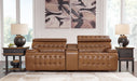 Temmpton - 3-Piece Power Reclining Sectional Loveseat With Console - Chocolate Signature Design by Ashley®