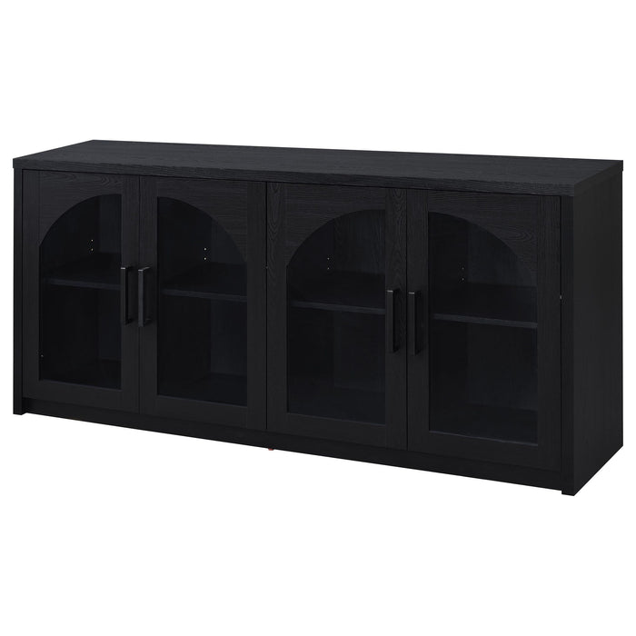 Shayne - 4 Door Sideboard With Arched Doors - Black Furniture Max