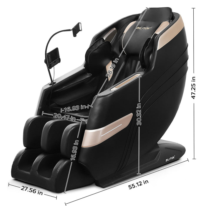 Massage Chair Recliner & Zero Gravity With Full Body Air Pressure - Black Home Essentials