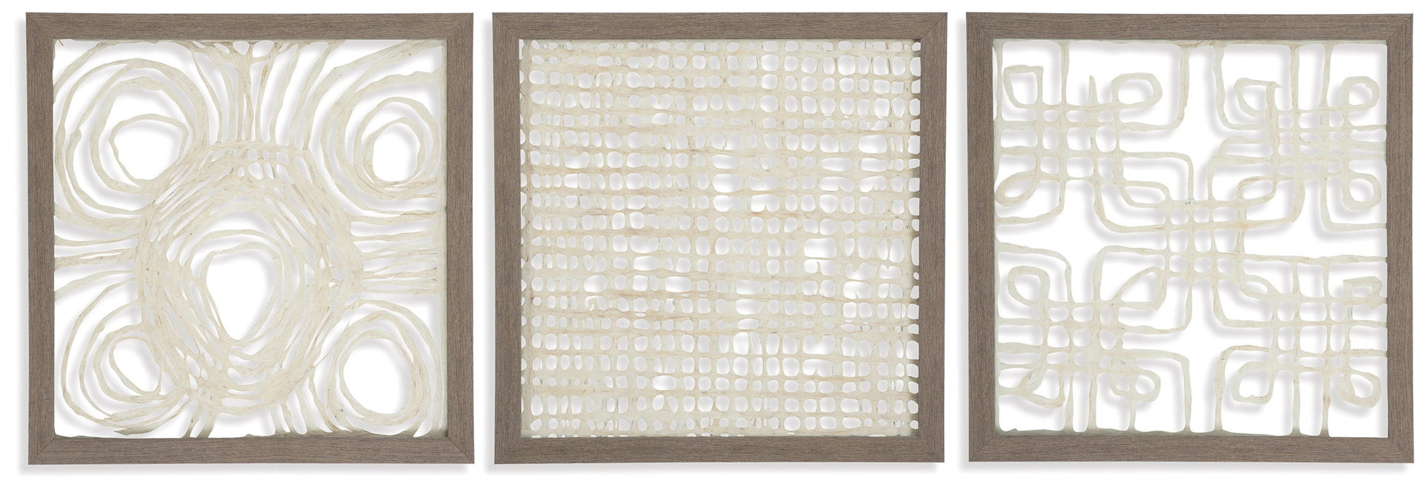 Odella - Wall Decor Set (Set of 3) - Cream / Taupe Signature Design by Ashley®