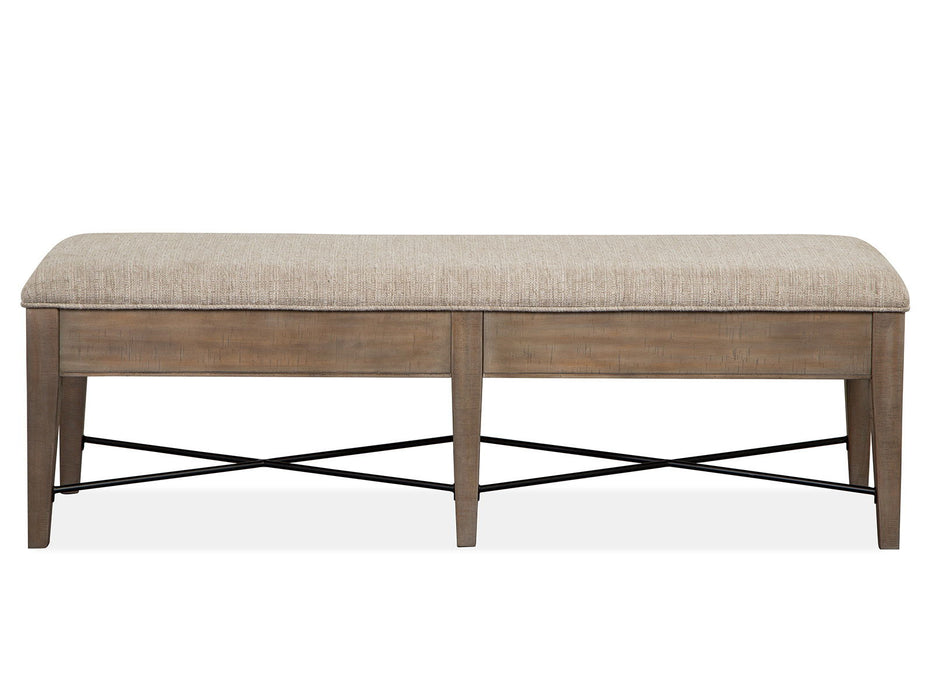 Paxton Place - Bench With Upholstered Seat - Dovetail Gray Magnussen Furniture