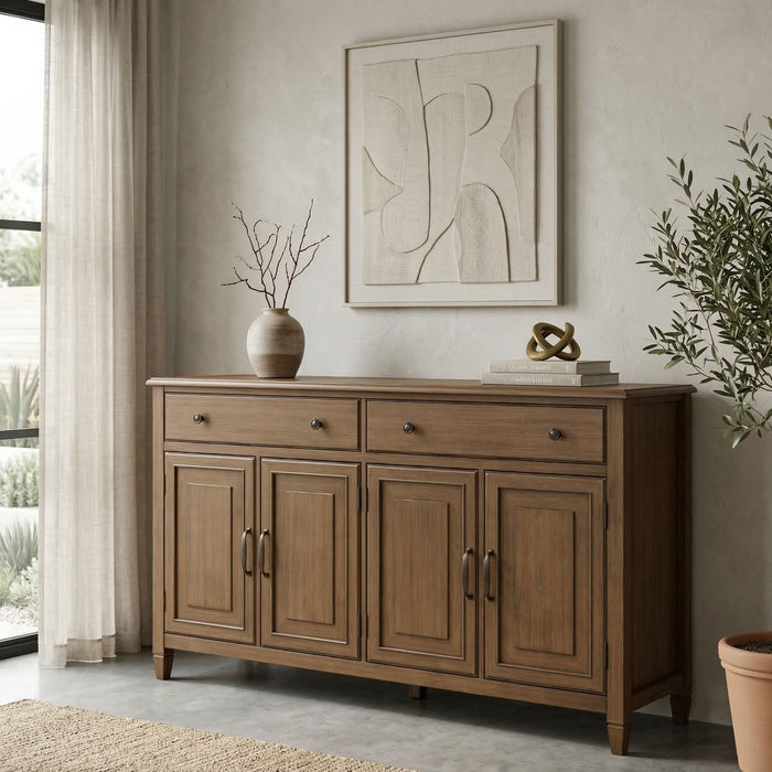 Connaught - Large Sideboard Buffet Storage Cabinet Simpli-Home