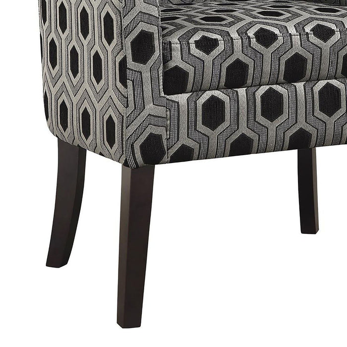 Barrel Back Accent Chair - Gray Furniture Max