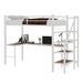 Loft Bed With L-Shaped Desk, Large Storage Space Home Essentials