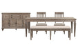 Lancaster - 5 Piece Extendable Rectangular Dining Table Set Magnussen Furniture