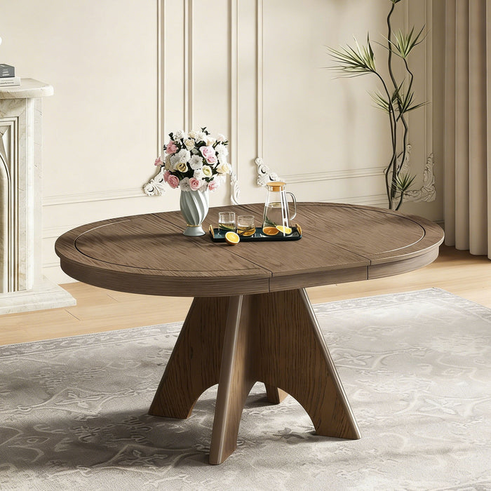 Extendable Dining Table With Sturdy Crossed Legs Hearth and Haven