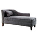 Chaise With Nailhead Trim And Plush Pillow Home Essentials