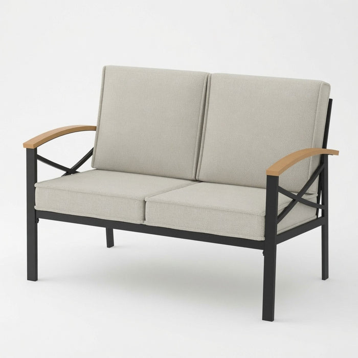 Outdoor Loveseat With Washable Cushions Home Essentials