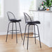 Riley - Claire Farmhouse Fixed Height Barstool With Swivel With Round Footrest (Set of 2) Lumi Source