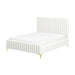 Valery - Queen Size Platform Bed - Cream Ashcroft Furniture