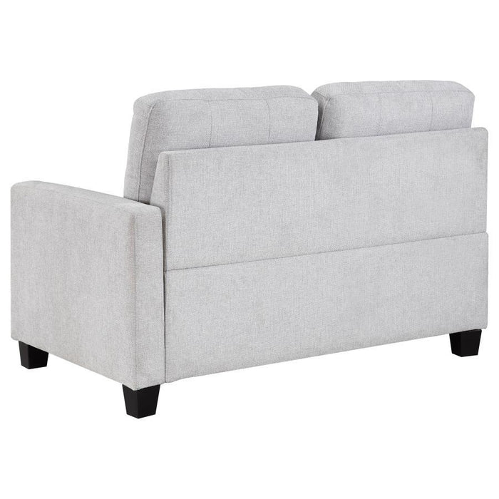 Georgina - Upholstered LAF Chair Steel - Beige