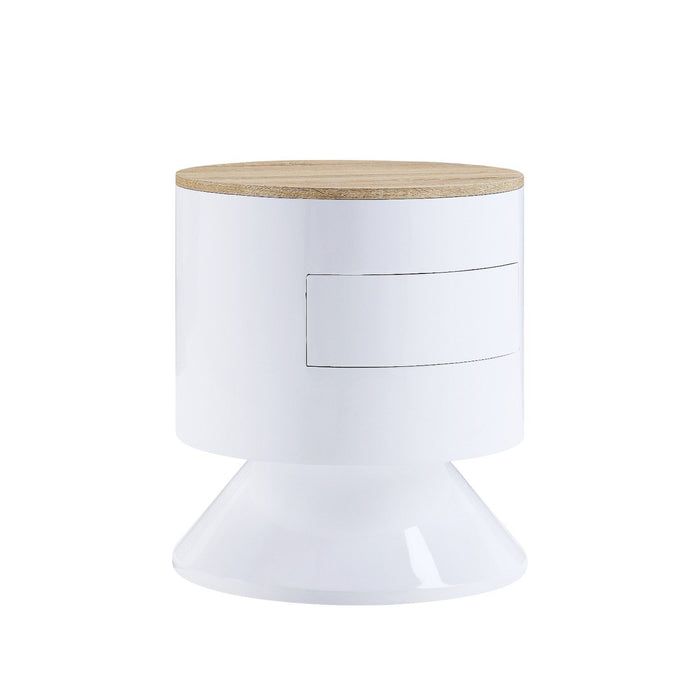 Otith - Accent Table With Display And Utility Function - White Urban Nest