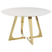 Imani - Round Marble Dining Table - Gold Furniture Max