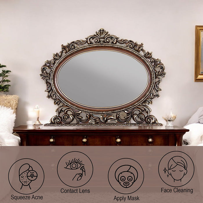 Devany - Oval Mirror - Cherry ACME