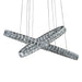Michael Amini Lighting - Crossover Modern Crystal LED Chandelier - Chrome Michael Amini