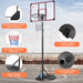 Portable Basketball Hoop System Stand, Height Adjustable For Indoor / Outdoor - Red Daily Nest