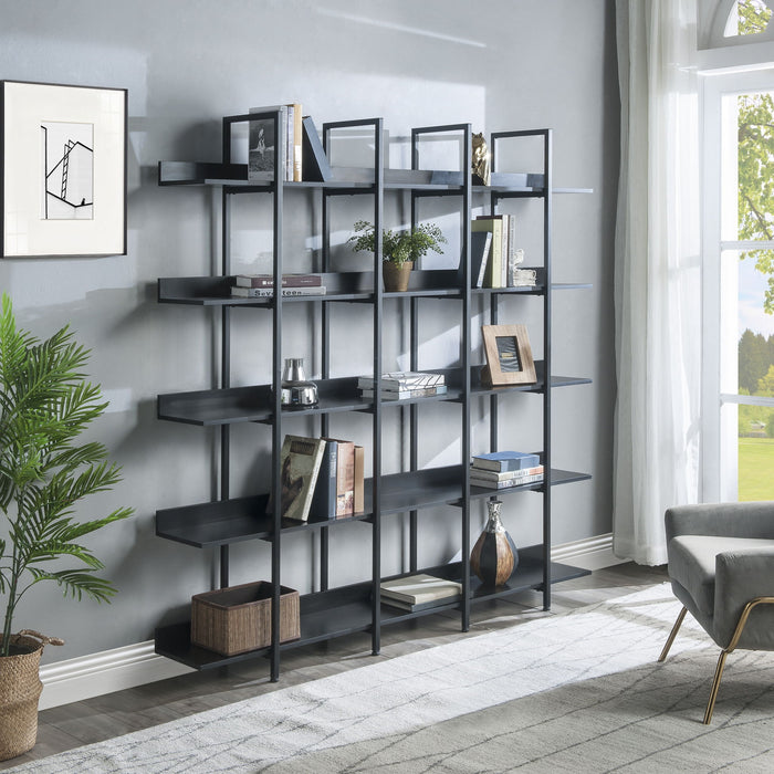Vintage Industrial 5 Tier Bookcase Hearth and Haven