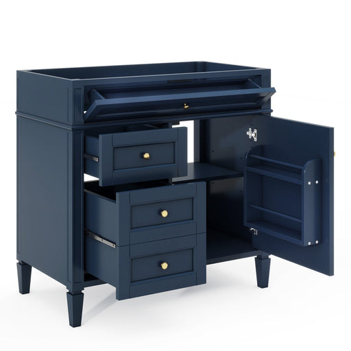 Bathroom Vanity With 2 Drawers And Tip-Out Drawer, Storage Cabinet Hearth and Haven