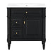 Modern Bathroom Vanity With Sink, Freestanding Cabinet With Flip Drawer & Adjustable Shelf Hearth and Haven