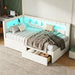 Upholstered Platform Bed With USB Ports And LED Belt Dreamland